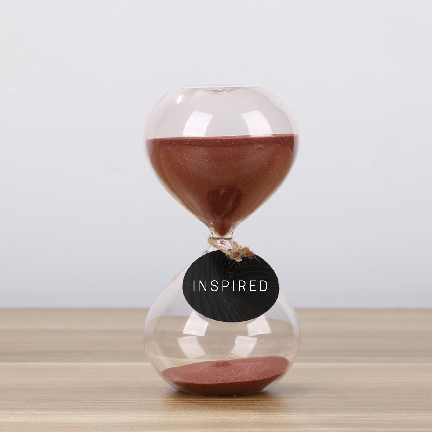 Swisselite Biloba Puff Sand Timer/Hourglass Sand Timer - Inspired Glass/Home, Desk, Office Decor